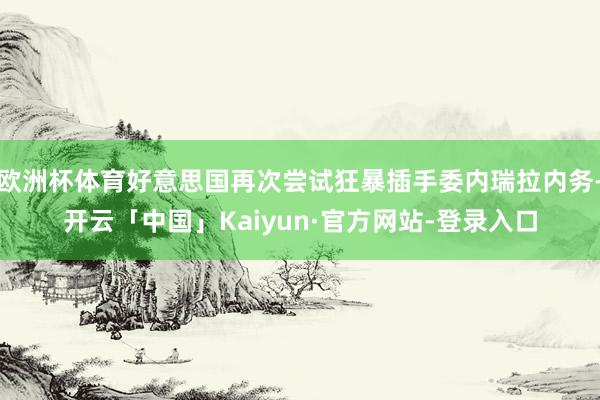 欧洲杯体育好意思国再次尝试狂暴插手委内瑞拉内务-开云「中国」Kaiyun·官方网站-登录入口