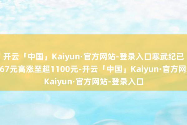 开云「中国」Kaiyun·官方网站-登录入口寒武纪已从低点520.67元高涨至超1100元-开云「中国」Kaiyun·官方网站-登录入口